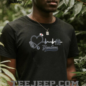 New York Yankees Nurse Heartbeat Stethoscope MLB Baseball Fan T Shirt