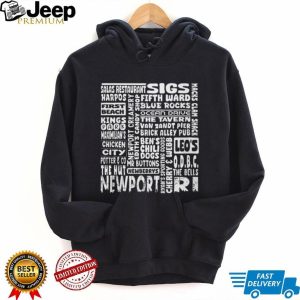 Newport RI Typography Landmark Restaurants Word Cloud T Shirt Newport RI Typography Landmark Restaurants Word Cloud T Shirt