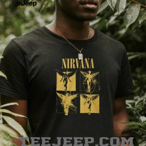 Nirvana In Utero Angel Art Graphic T Shirt Yellow Quadrant Design
