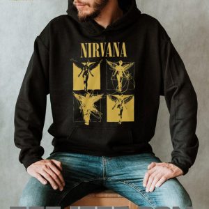 Nirvana In Utero Angel Art Graphic T Shirt Yellow Quadrant Design