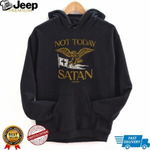 Not Today Satan Eagle & Cross Vintage Gold Graphic Christian T shirt Not Today Satan Eagle & Cross Vintage Gold Graphic Christian T shirt