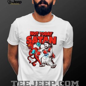 Not Today Satan Jesus Boxing Devil Funny Christian T Shirt Not Today Satan Jesus Boxing Devil Funny Christian T Shirt