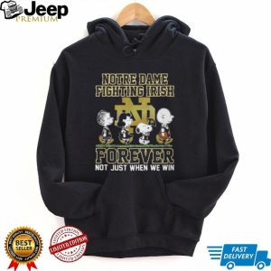 Notre Dame Fighting Irish Forever Peanuts Snoopy & Gang T Shirt Notre Dame Fighting Irish Forever Peanuts Snoopy & Gang T Shirt