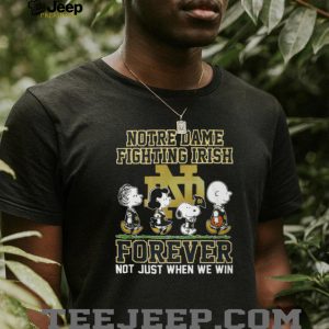 Notre Dame Fighting Irish Forever Peanuts Snoopy & Gang T Shirt