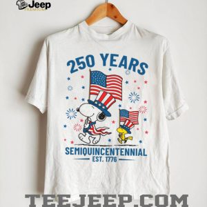 Snoopy Semiquincentennial 250 Years Est 1776 American Flag T shirt