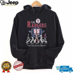 Texas Rangers 55th Season Anniversary Abbey Road Baseball T Shirt