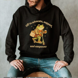 Off To Advocate Support And Empower Frog On Scooter T Shirt