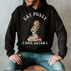 Edgy Gothic Tattoo Girl Eat Pussy Hail Satan Alternative T Shirt Edgy Gothic Tattoo Girl Eat Pussy Hail Satan Alternative T Shirt