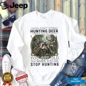 Old Man Deer Hunting Binoculars T Shirt Hunter Retirement Gift