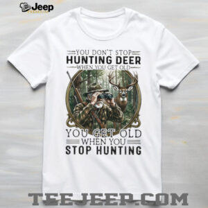 Old Man Deer Hunting Binoculars T Shirt Hunter Retirement Gift
