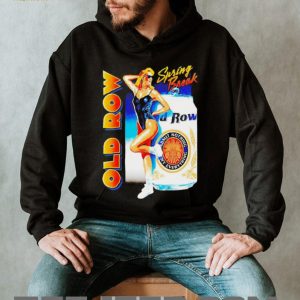 Old Row Spring Break Retro Bikini Girl Beer Can T Shirt