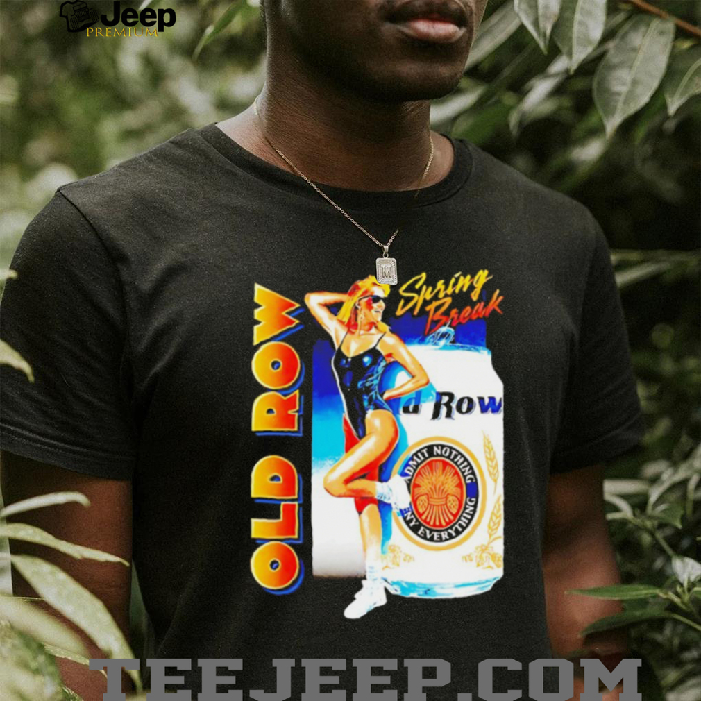 Old Row Spring Break Retro Bikini Girl Beer Can T Shirt Old Row Spring Break Retro Bikini Girl Beer Can T Shirt