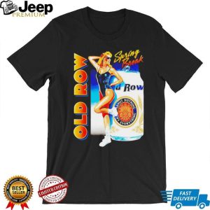 Old Row Spring Break Retro Bikini Girl Beer Can T Shirt