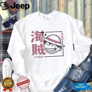 One Piece Luffy Pirate King Anime Graphic White T Shirt One Piece Luffy Pirate King Anime Graphic White T Shirt