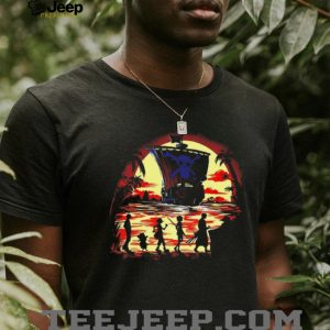 One Piece Straw Hat Crew Silhouette Sunset Sailing Pirate T Shirt One Piece Straw Hat Crew Silhouette Sunset Sailing Pirate T Shirt