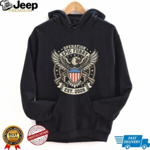 Operation Epic Furry Est 2026 Eagle Shield Military Style T Shirt Operation Epic Furry Est 2026 Eagle Shield Military Style T Shirt