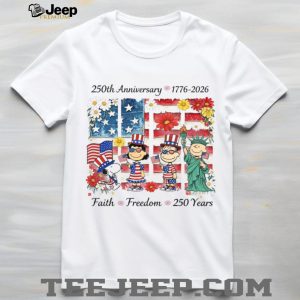 Peanuts Gang America 250th Anniversary T Shirt Faith Freedom 1776 2026