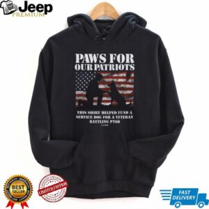Paws For Our Patriots Service Dog Veteran Support Patriotic T Shirt Paws For Our Patriots Service Dog Veteran Support Patriotic T Shirt