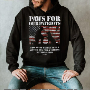 Paws For Our Patriots Service Dog Veteran Support Patriotic T Shirt