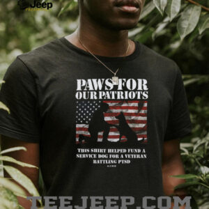 Paws For Our Patriots Service Dog Veteran Support Patriotic T Shirt