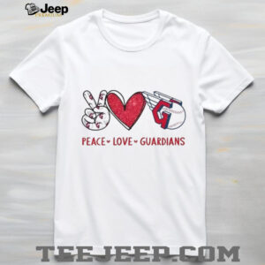 Peace Love Guardians Cleveland Baseball Fan T Shirt