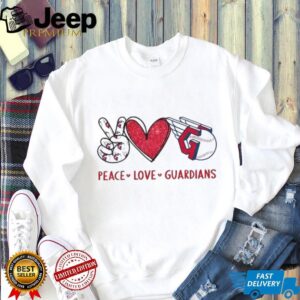 Peace Love Guardians Cleveland Baseball Fan T Shirt
