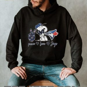 Peace Love Jays Snoopy Sparkle Toronto Baseball Fan T Shirt Peace Love Jays Snoopy Sparkle Toronto Baseball Fan T Shirt