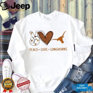 Peace Love Longhorns University of Texas Glitter Logo T Shirt Peace Love Longhorns University of Texas Glitter Logo T Shirt