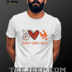 Peace Love Mets New York Baseball Glitter Heart Logo T Shirt Peace Love Mets New York Baseball Glitter Heart Logo T Shirt