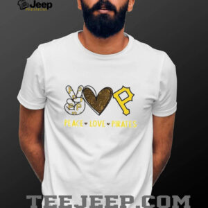 Peace Love Pittsburgh Pirates Baseball Gold Glitter Logo T Shirt Peace Love Pittsburgh Pirates Baseball Gold Glitter Logo T Shirt