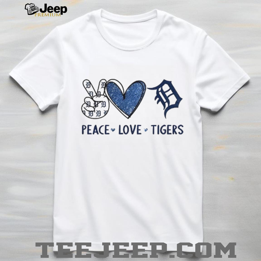 Peace Love Tigers Detroit Baseball Navy Blue Logo T Shirt Peace Love Tigers Detroit Baseball Navy Blue Logo T Shirt