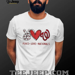 Peace Love Washington Nationals Baseball Logo Fan Graphic T Shirt Peace Love Washington Nationals Baseball Logo Fan Graphic T Shirt
