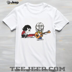Peanuts Style Parody Musicians Cartoon Characters Playing Music T Shirt