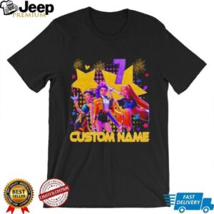 Personalized Anime Girl Birthday Party Custom Name & Age 7 T Shirt Personalized Anime Girl Birthday Party Custom Name & Age 7 T Shirt