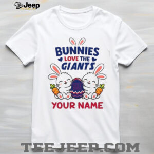 Personalized New York Giants Easter Bunny Plush t Shirt