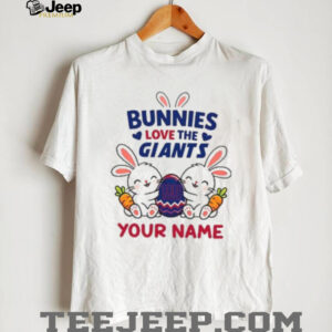 Personalized New York Giants Easter Bunny Plush t Shirt