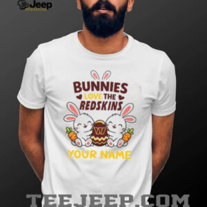 Personalized Redskins Easter Bunny Plush T Shirt