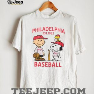 Philadelphia Baseball Peanuts Charlie Brown and Snoopy T Shirt Philadelphia Baseball Peanuts Charlie Brown and Snoopy T Shirt