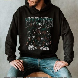 Philadelphia Eagles Champions On The Road To Victory Football Graphic T shirt