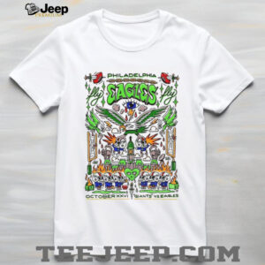 Philadelphia Eagles Fly October XXVI Giants vs Eagles Art Poster T Shirt