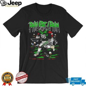 Philadelphia Football Player Neon Green Grunge Sports T Shirt