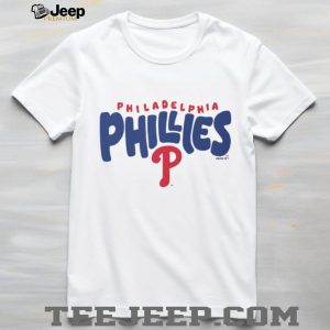 Philadelphia Phillies Red & Blue Script Oatmeal Heather T shirt