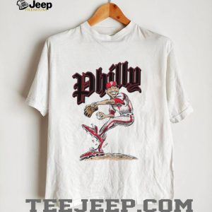 Philly Baseball Pitcher Cartoon Vintage Athletic T Shirt Philly Baseball Pitcher Cartoon Vintage Athletic T Shirt