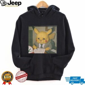 Pikachu Working at Office Desk “Detective Business” Vintage T Shirt Pikachu Working at Office Desk “Detective Business” Vintage T Shirt