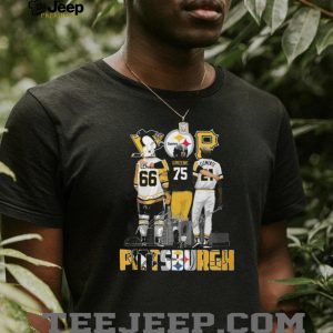 Pittsburgh Legends T Shirt Lemieux, Greene, Clemente Trio Signatures