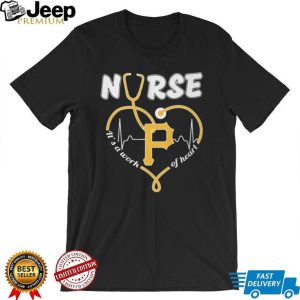 Pittsburgh Pirates Nurse Heart Stethoscope Baseball Gift T Shirt