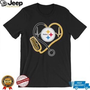 Pittsburgh ST shirtlers Heart Stethoscope Nursing Pride T Shirt