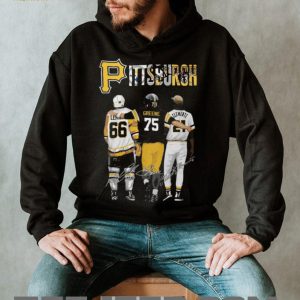 Pittsburgh Sports Heritage T Shirt Lemieux, Greene, and Clemente Signatures