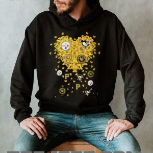 Pittsburgh Sports Teams Heart Logo Gold Hearts Fan T Shirt