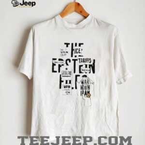 Political Satire News Headlines Collage White Cotton T Shirt